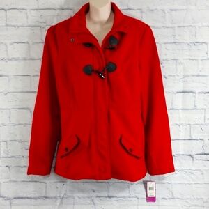 🔵BOGO FREE🔵 NWT Rampage Red Coat Toggle Jacket Sz L